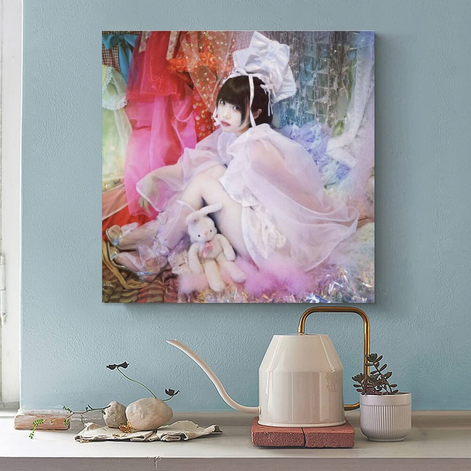 絵画、デジタルアート、叫ぶ少女　版画　写真印刷 Amazon.co.jp: あのちゃん下着セクシー写真アートパネルポスター